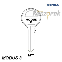 Gerda 019 - klucz surowy - MODUS 3 - S65 S70 - Typ B
